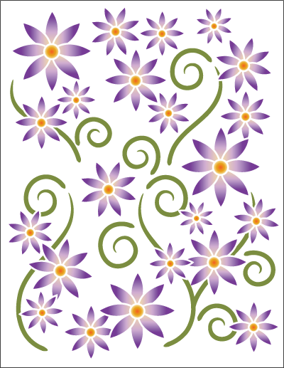 Tattoo Elementz - Asters Violet