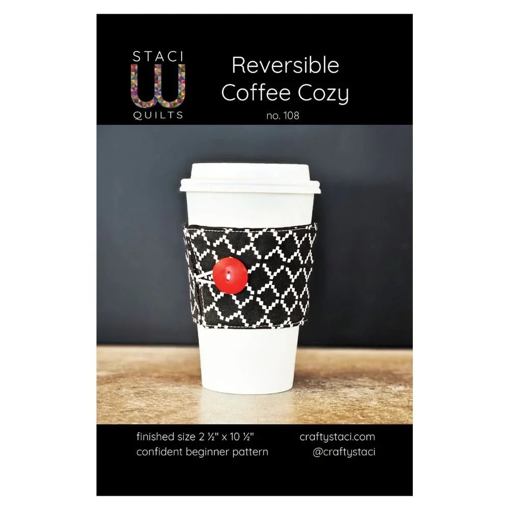 Reversible Coffee Cozy Downloadable Pattern