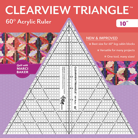 Clearview Triangle 60 Degree Acrylic Ruler 8"