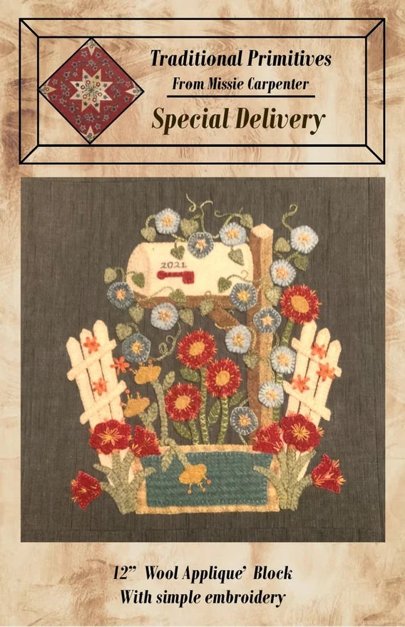 Special Delivery Block Wool Applique Pattern