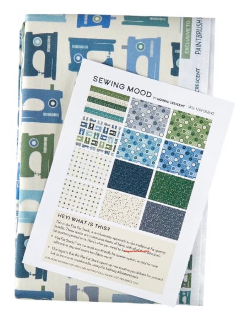 Fat Quarter Panel of Sewing Mood Fabric - Cool by Paintbrush Studios