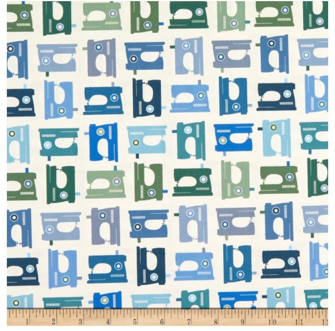 Fat Quarter Panel of Sewing Mood Fabric - Cool by Paintbrush Studios