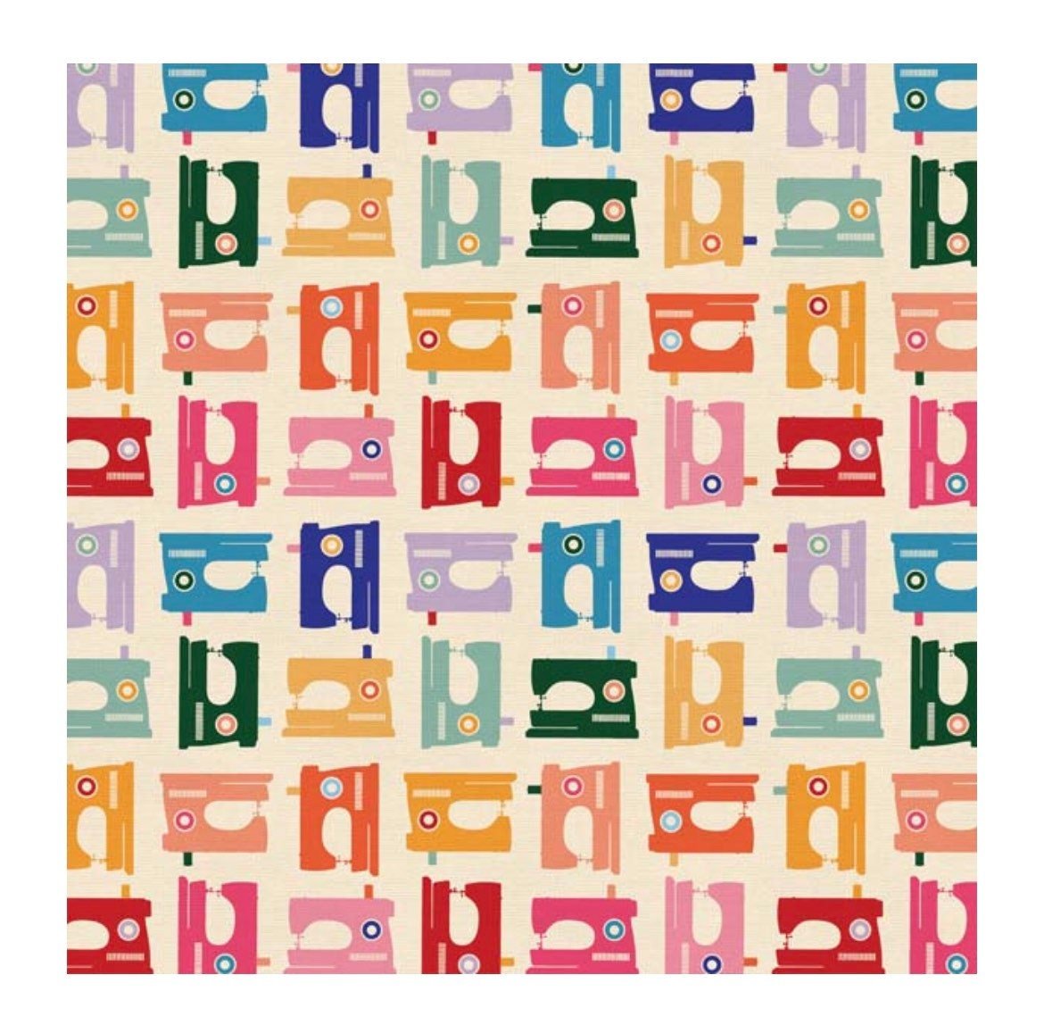 Fat Quarter Panel of Sewing Mood - Rainbow by Paintbrush Studios