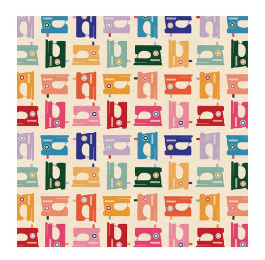 Fat Quarter Panel of Sewing Mood - Rainbow by Paintbrush Studios