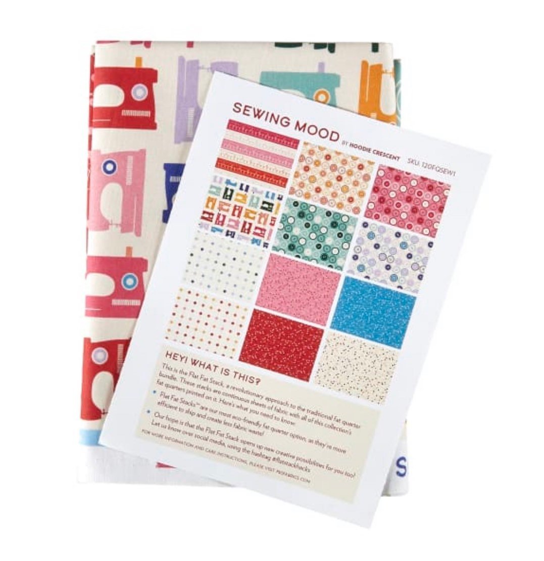 Fat Quarter Panel of Sewing Mood - Rainbow by Paintbrush Studios