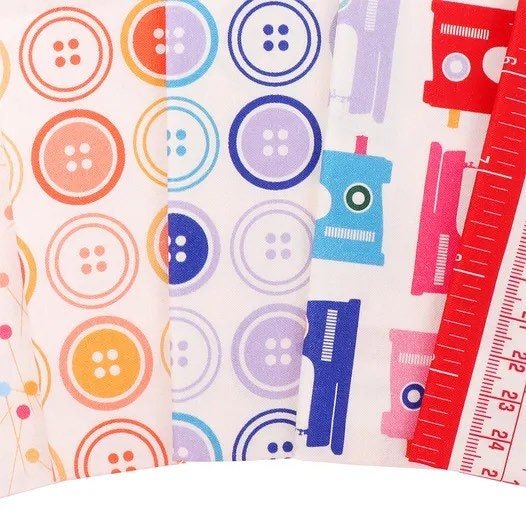 Fat Quarter Panel of Sewing Mood - Rainbow by Paintbrush Studios