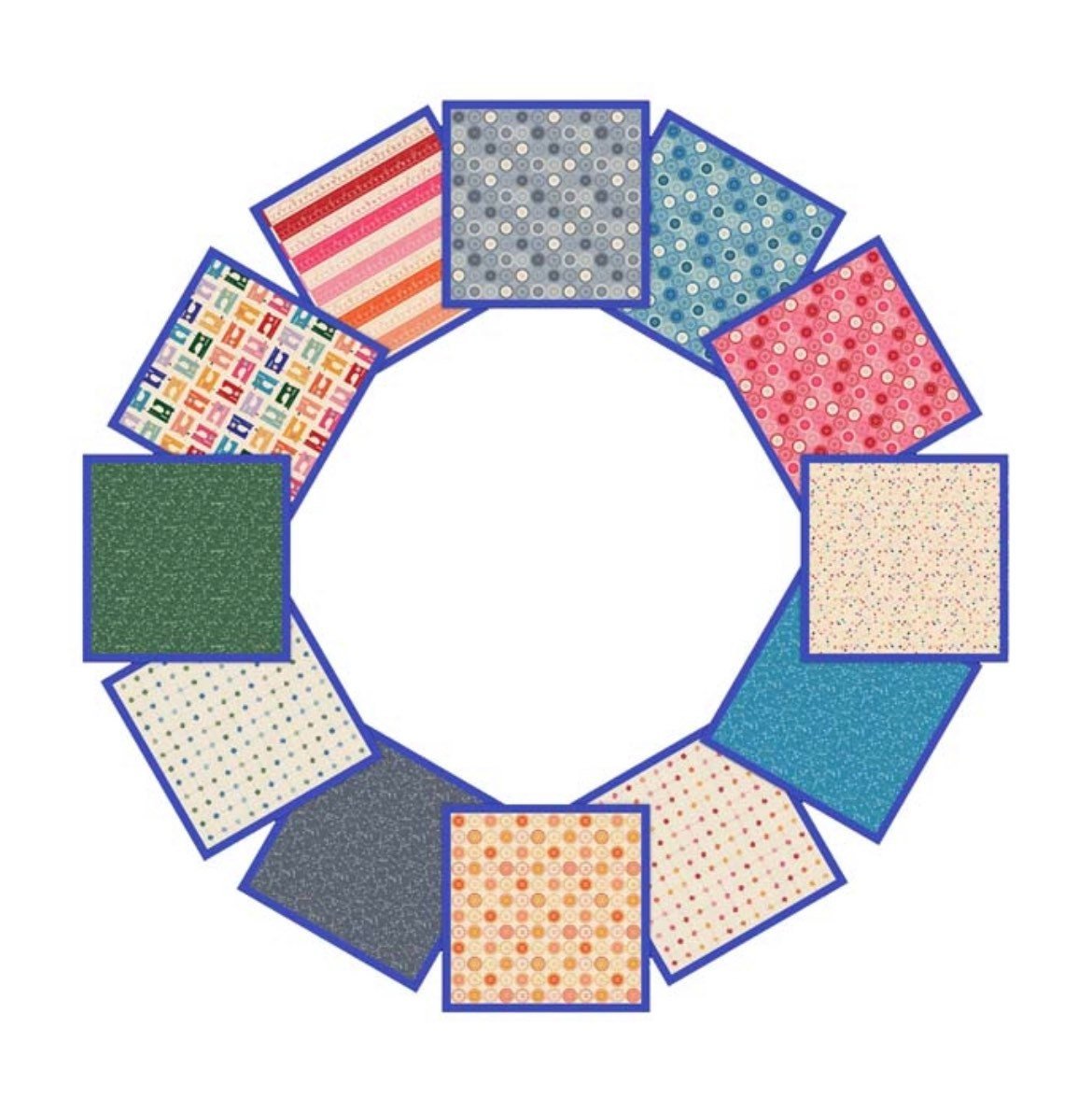 Fat Quarter Panel of Sewing Mood - Rainbow by Paintbrush Studios