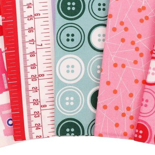 Fat Quarter Panel of Sewing Mood - Rainbow by Paintbrush Studios