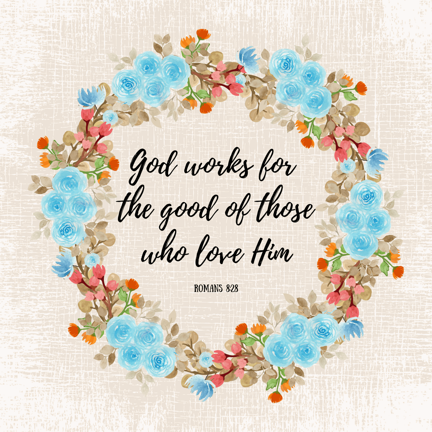 6" Bible Verse Fabric Panel