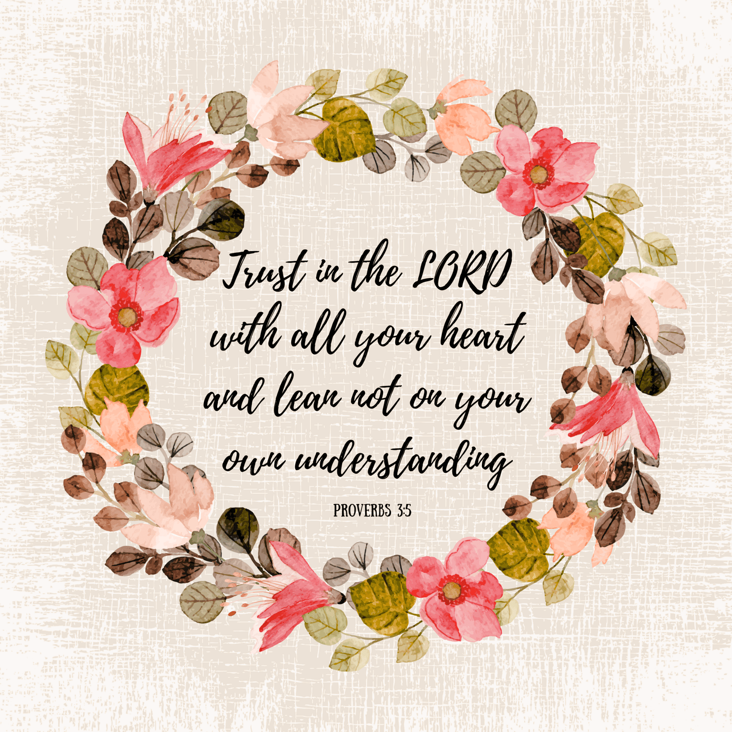 6" Bible Verse Fabric Panel