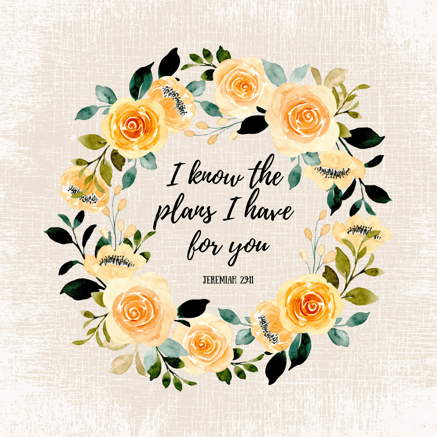 6" Bible Verse Fabric Panel