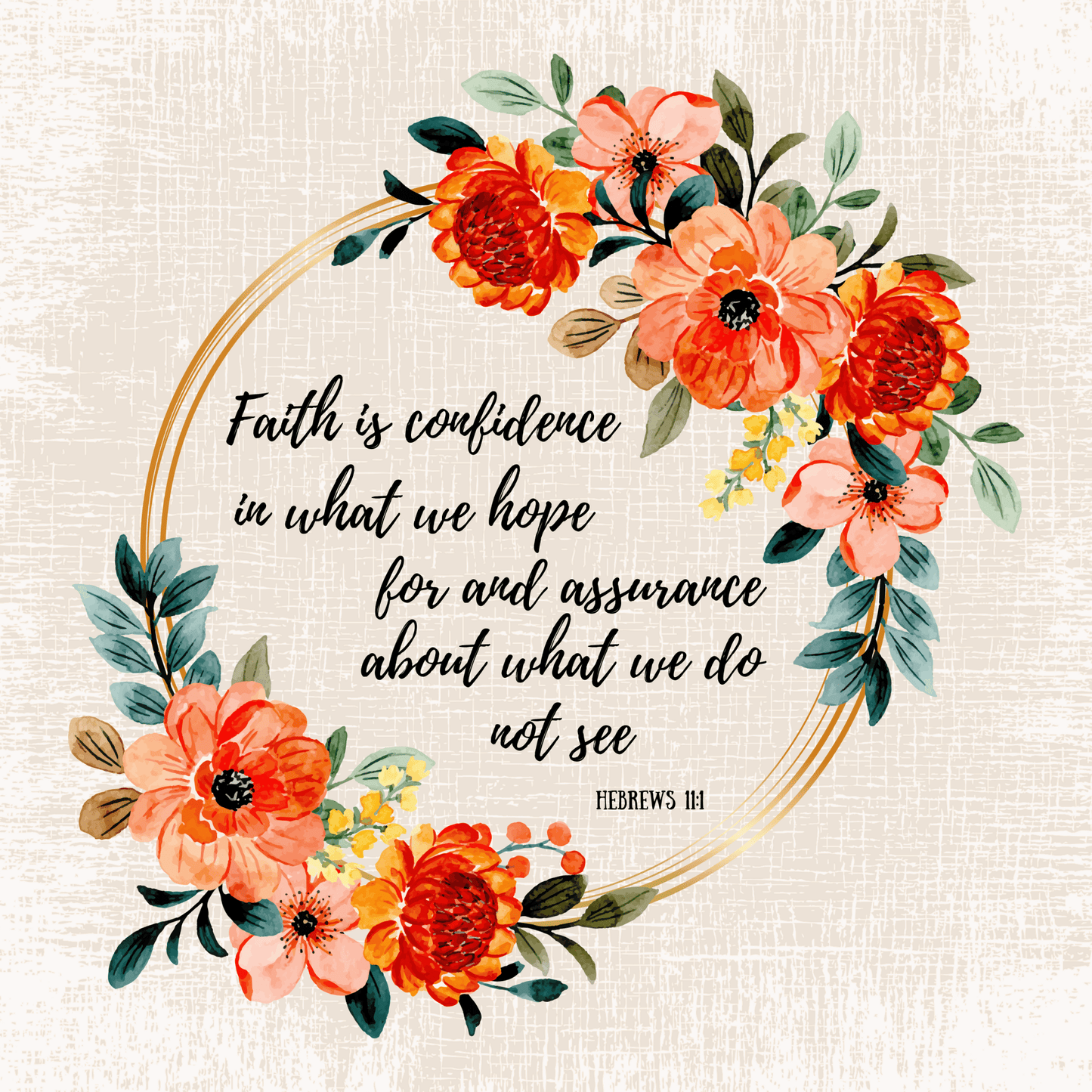 6" Bible Verse Fabric Panel