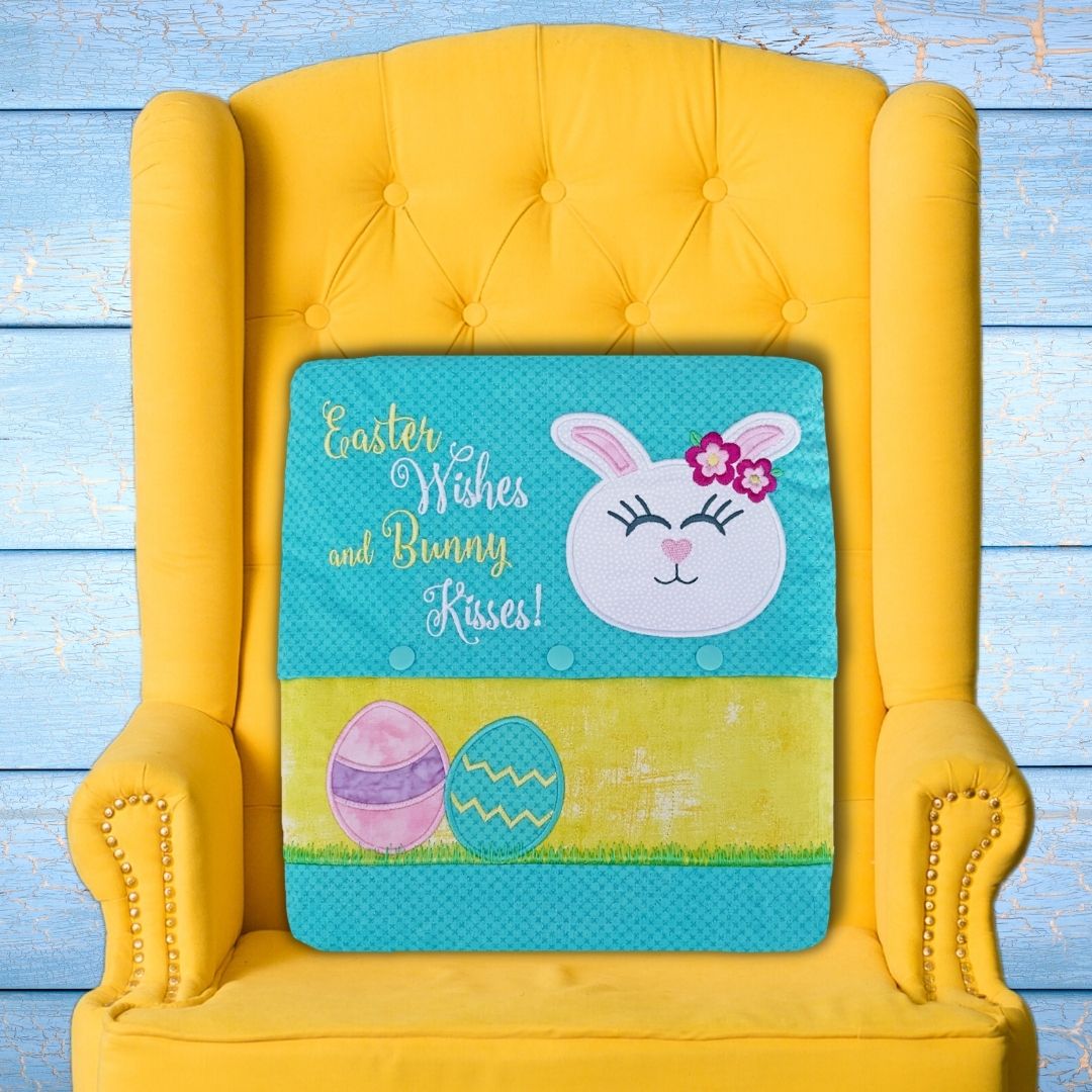 Easter Bunny Pillows In the Hoop Embroidery Design Collection