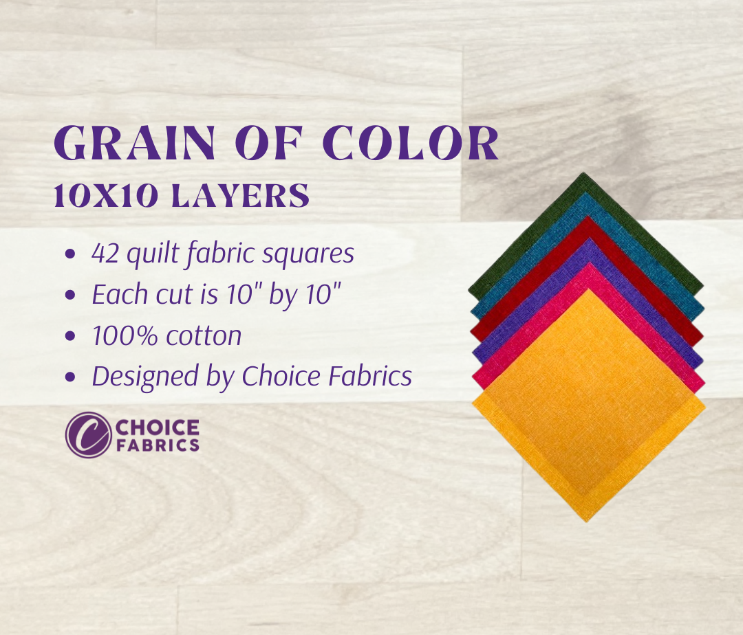 Grain of Color - 10" Squares - Color Pop (42 Squares)