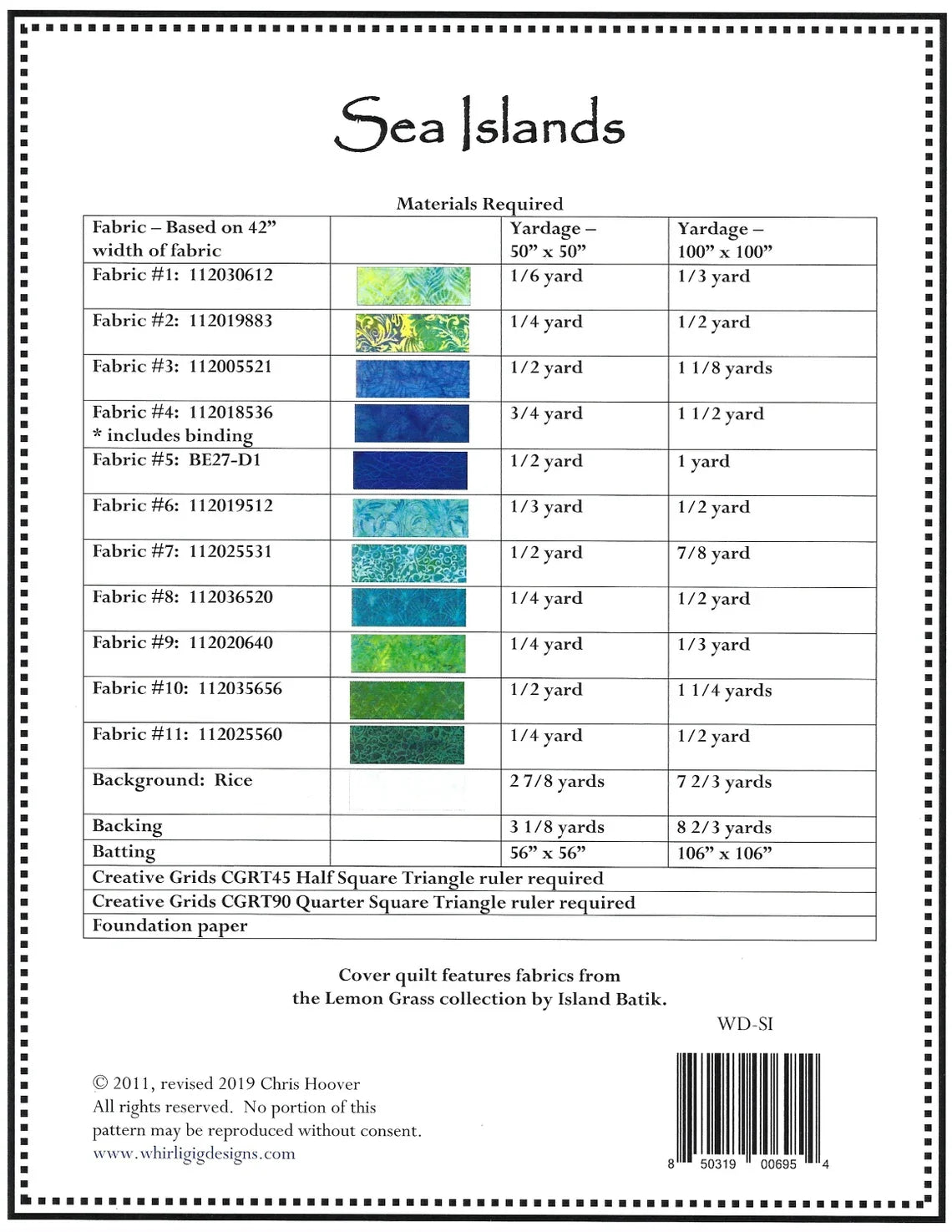 Sea Islands Quilt Pattern