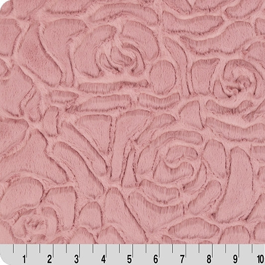 Luxe Cuddle Demi Rose Woodrose 58"/60" Fabric per yard