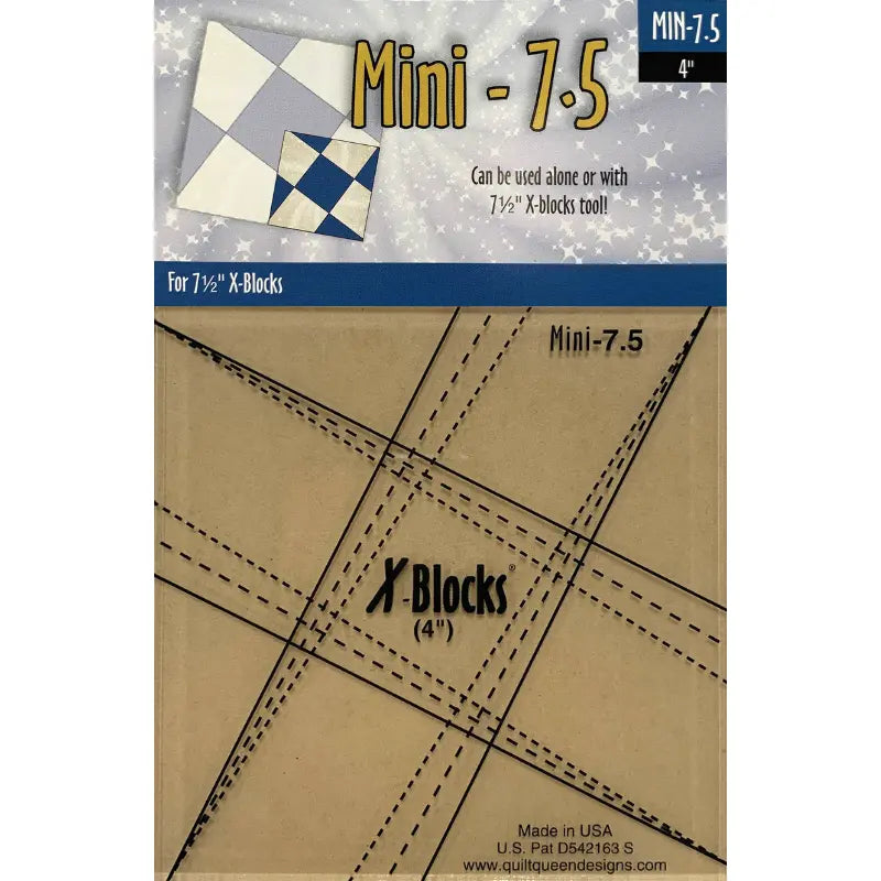 X-Block Mini 7.5 Template – Quilt Batting