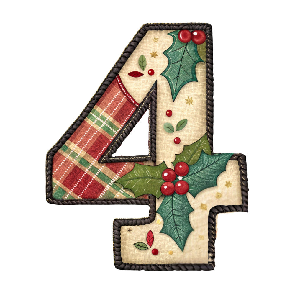 Christmas Patchwork Alphabet Fabric Panel 18