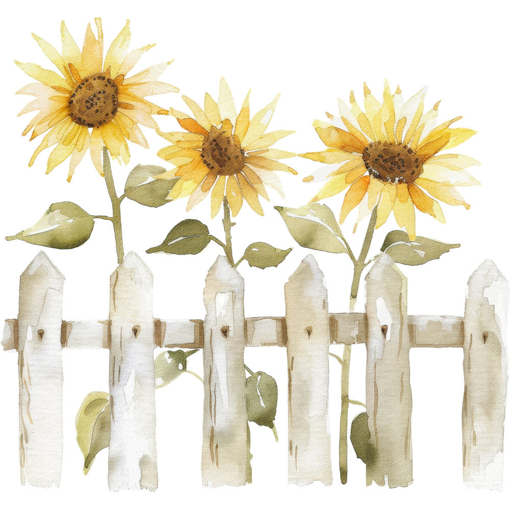 Watercolor Farm Fabric Panel 14
