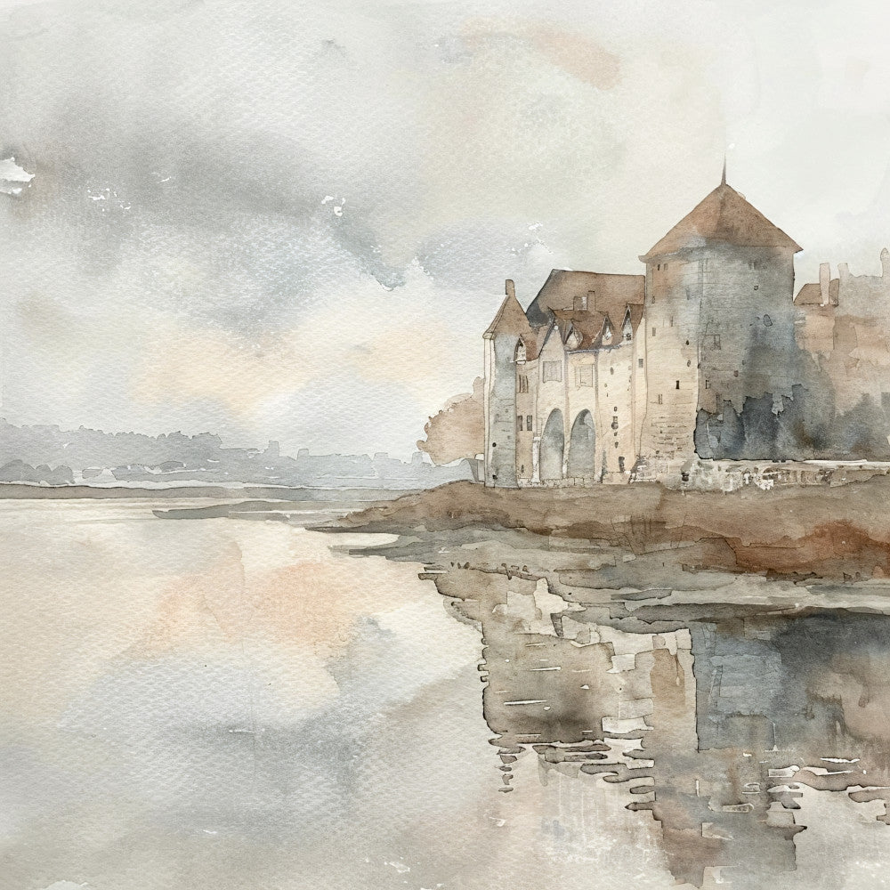 Normandy Travel Art Fabric Panel 6