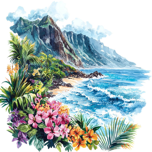Hawaiian Paradise Fabric Panel 8