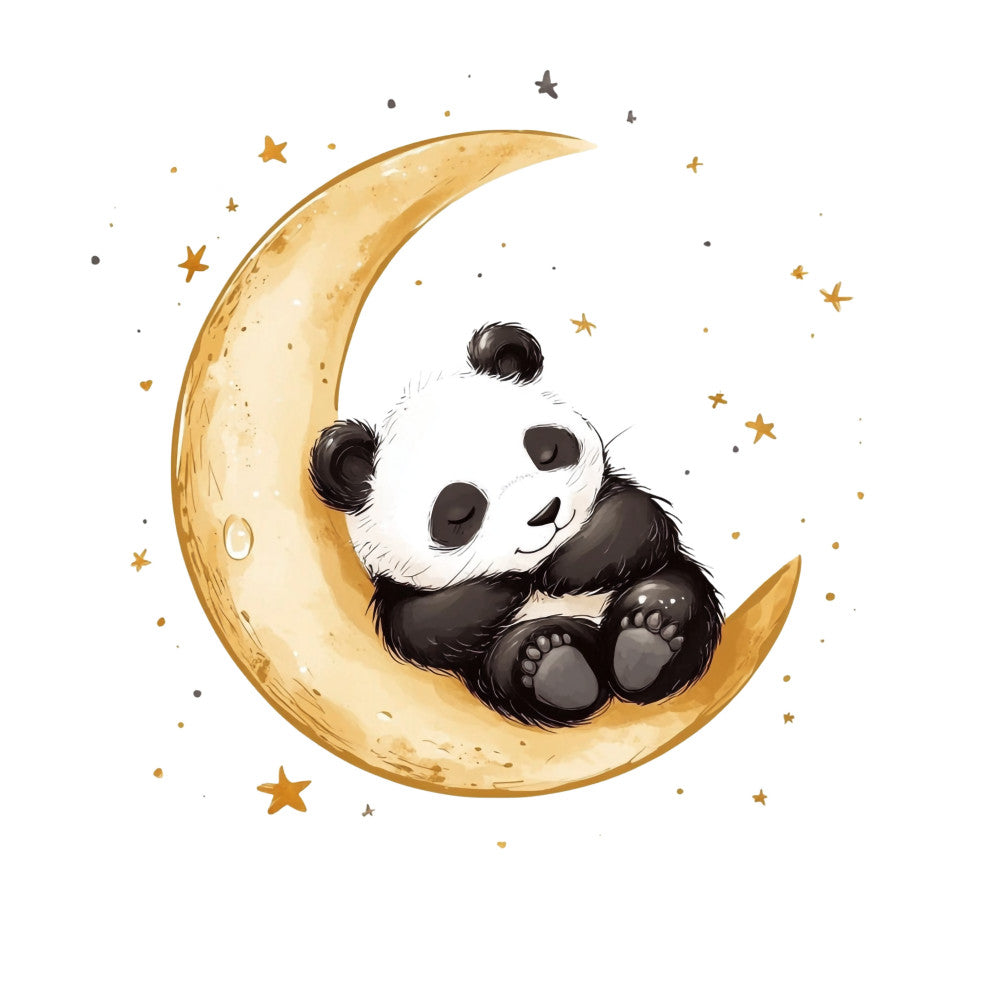 Cute Panda Bears Fabric Panel 3