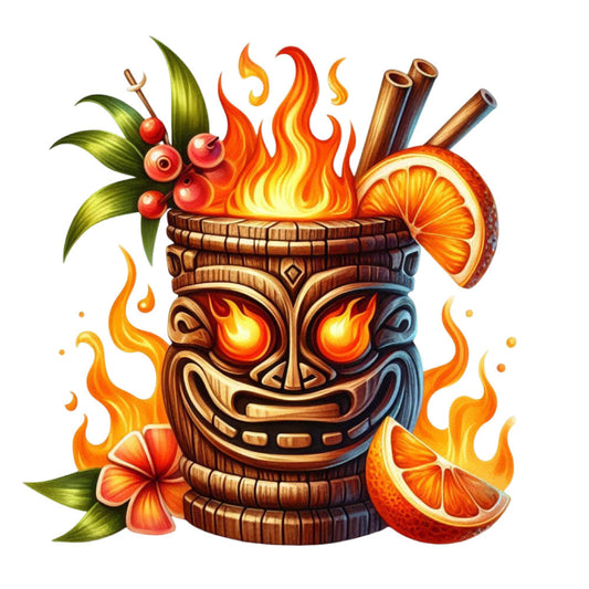 Tiki Cups Fabric Panel 14