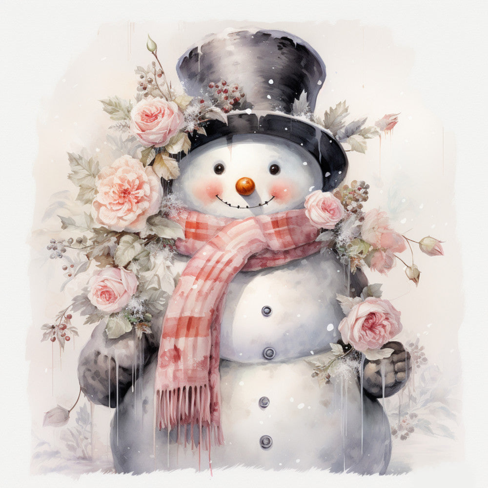 Classic Snowman Fabric Panel 34