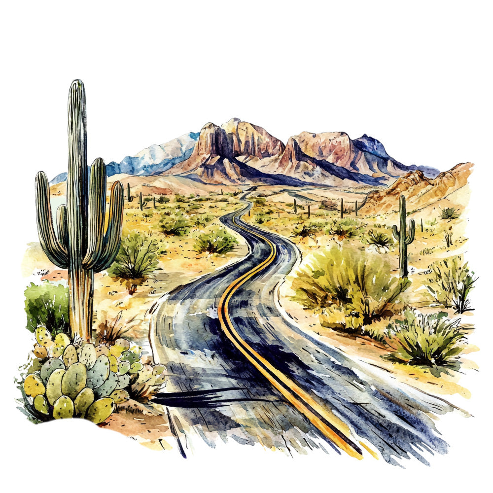 Route 66 Scene Fabric Panel 12