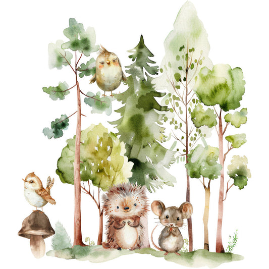 Woodland Animals World Fabric Panel 53