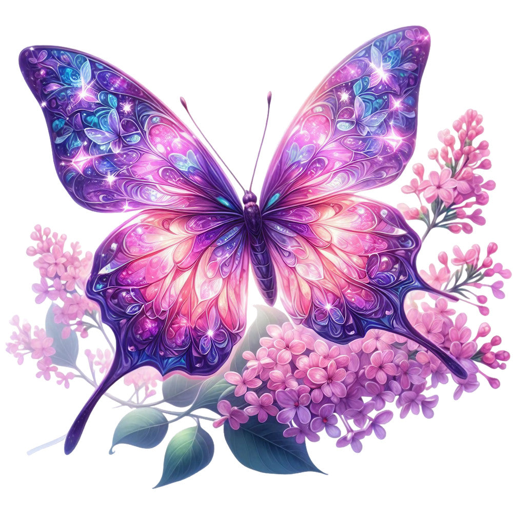 Spring Flowers and Butterflies Fabric Panel 49