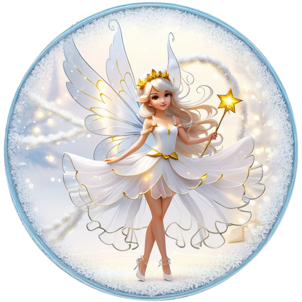 Winter Fairy Ornament Fabric Panel 12