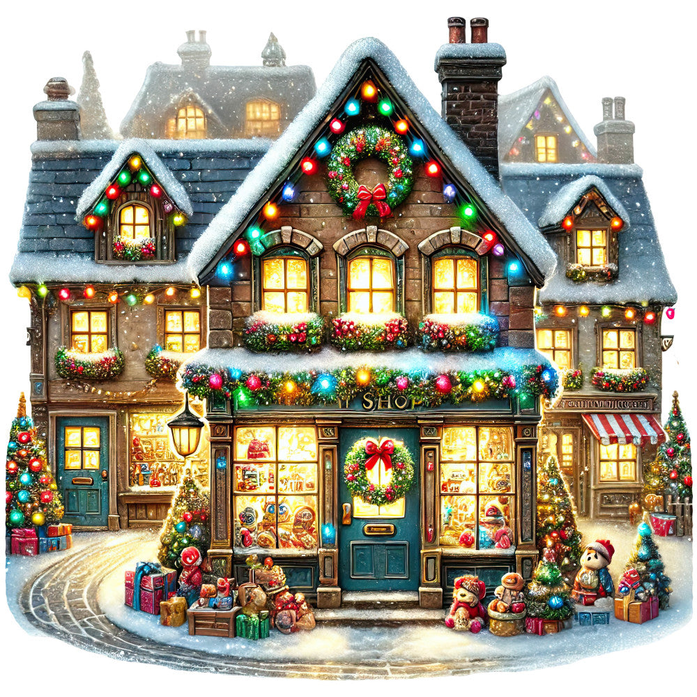 Christmas Villages Fabric Panel 57