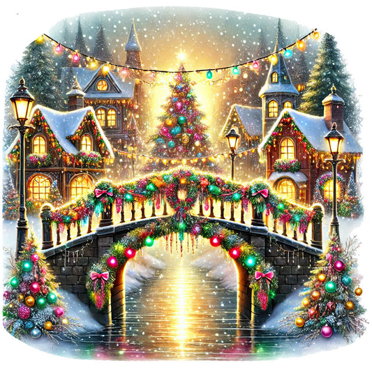 Christmas Villages Fabric Panel 63