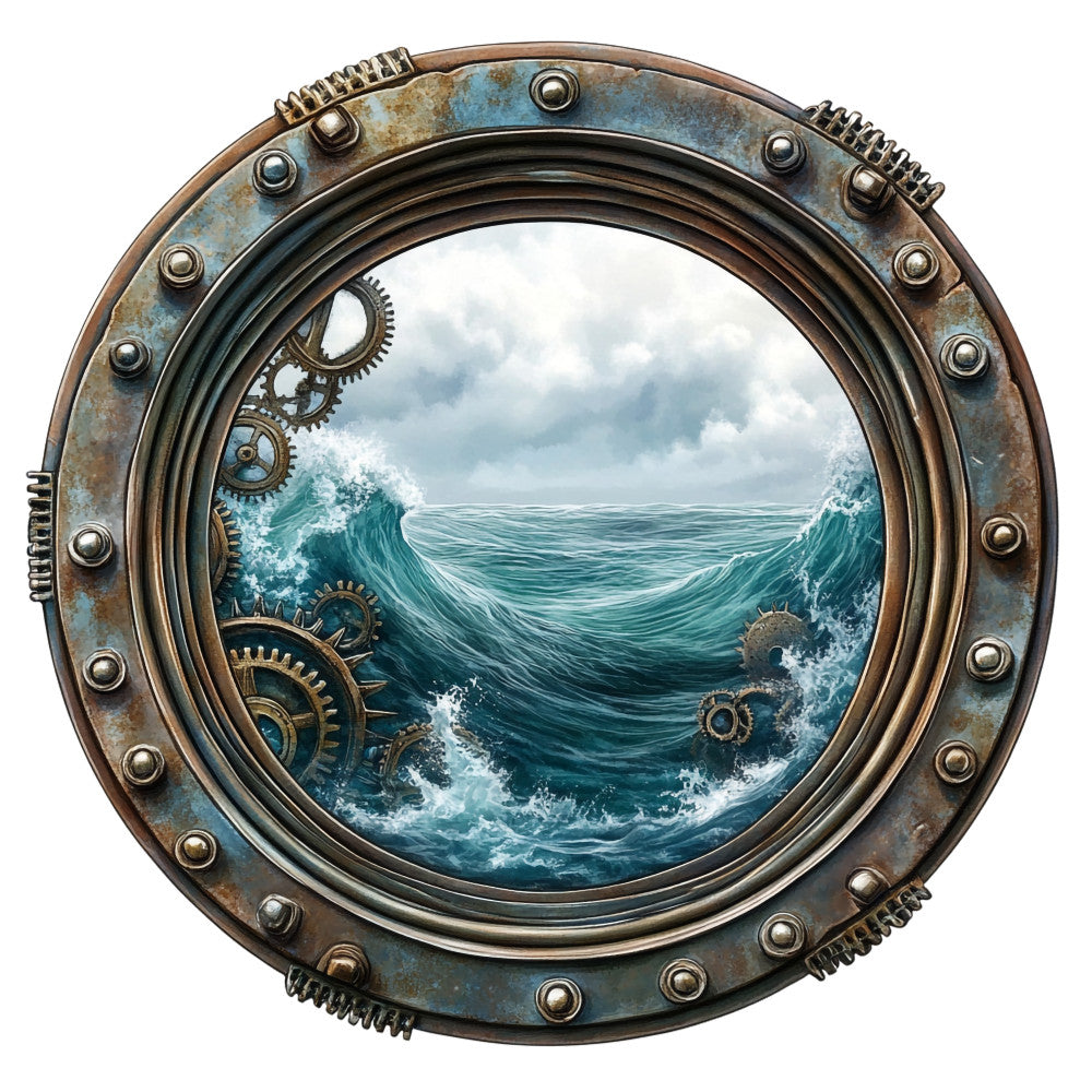 Steampunk Nautical Fabric Panel 3