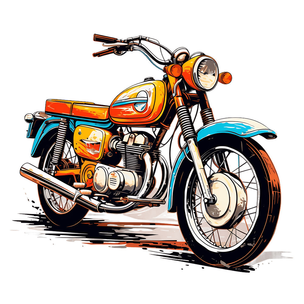 Vintage Motorcycles Fabric Panel 8
