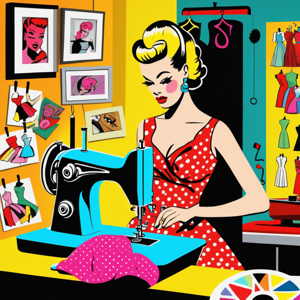 Pop Art Sewing Fabric Panel 2