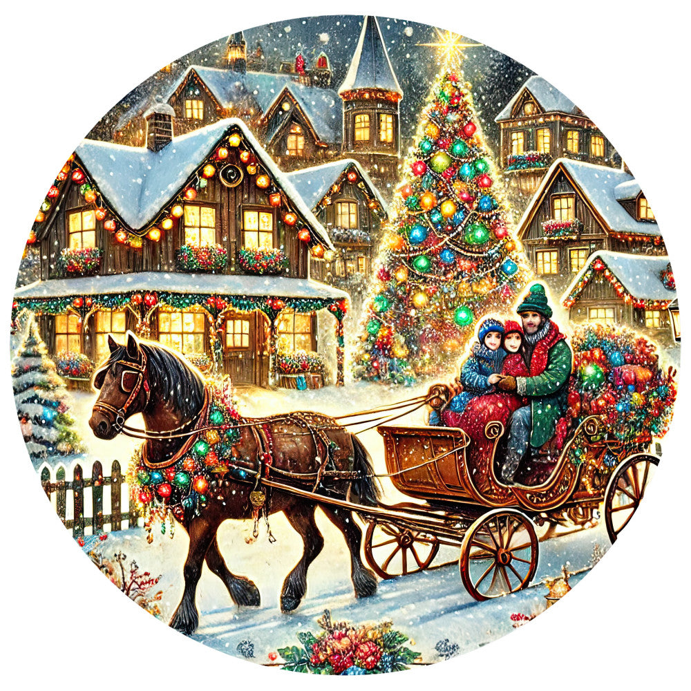Christmas Villages Fabric Panel 67