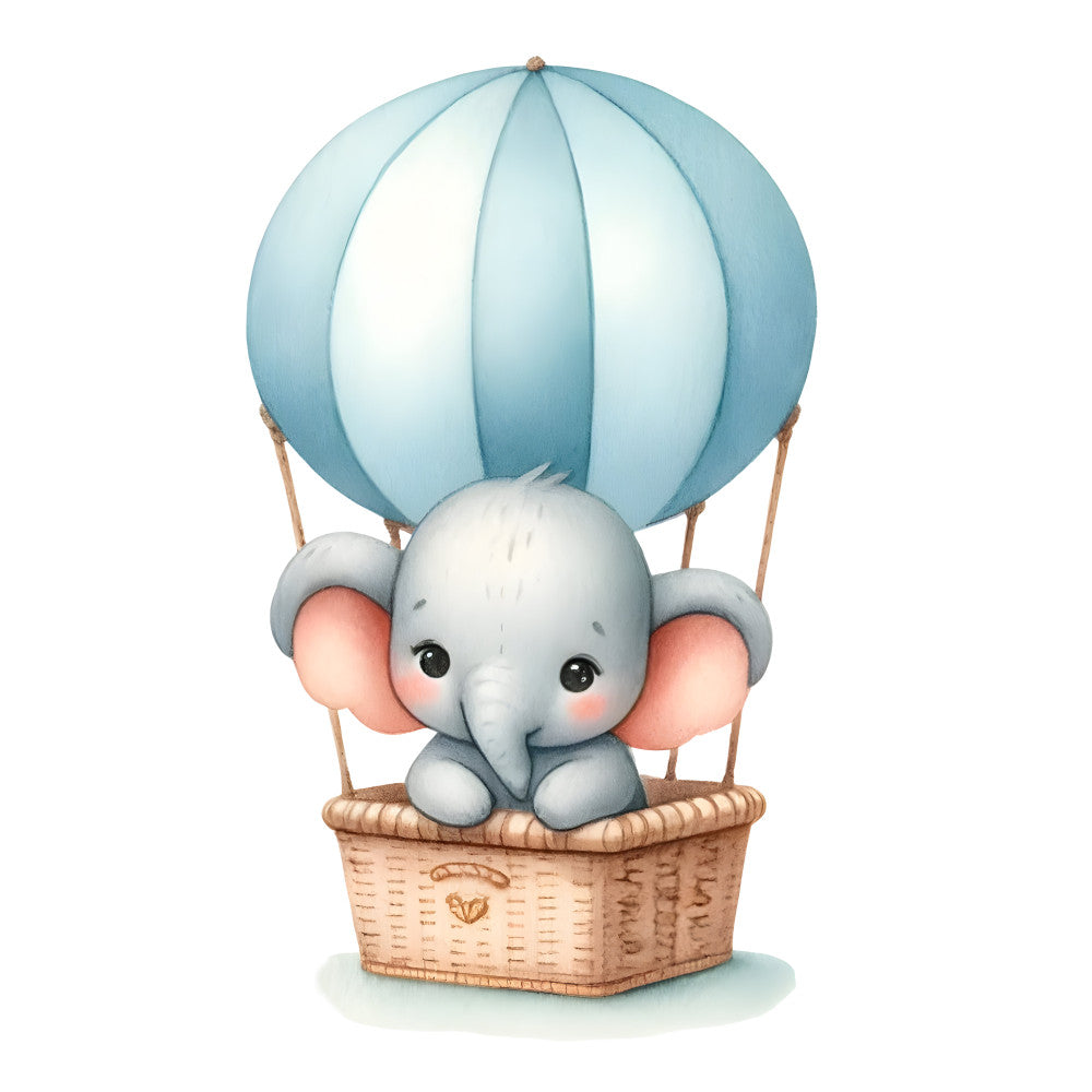 Baby Boy Elephant Fabric Panel 10