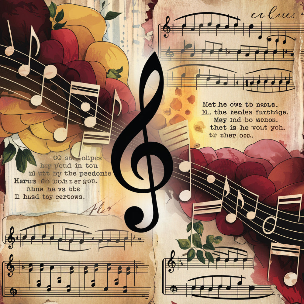 Music Sheet Fabric Panel 18