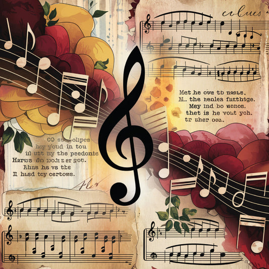 Music Sheet Fabric Panel 18