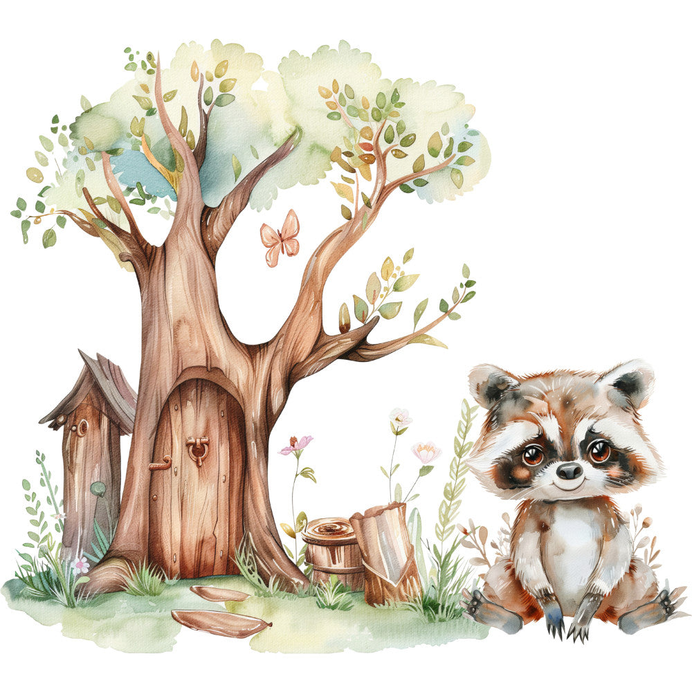 Woodland Animals World Fabric Panel 55