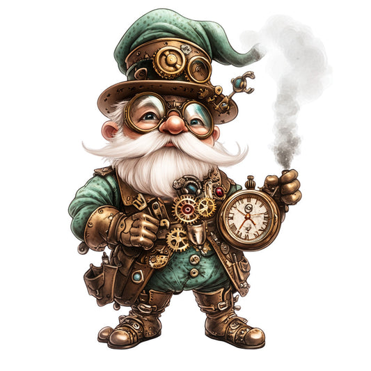 Steampunk Gnomes Fabric Panel 13