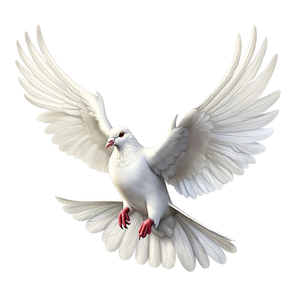 Spring White Doves Fabric Panel 2