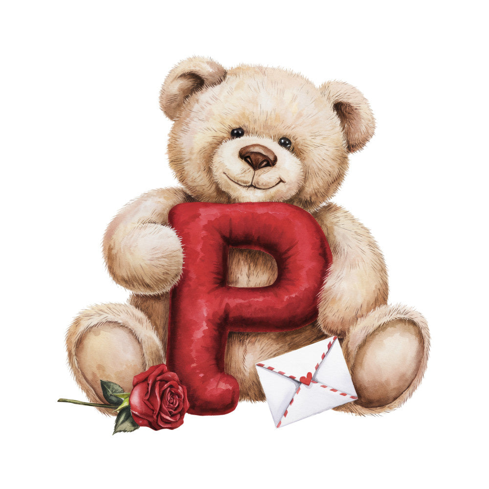 Valentines Day Alphabet Fabric Panel 24