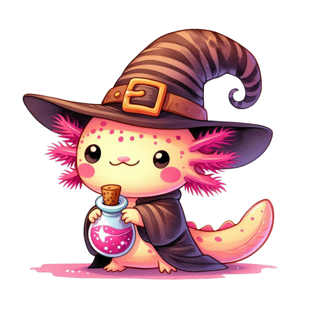 Cute Cartoon Axolotl Fabric Panel 11