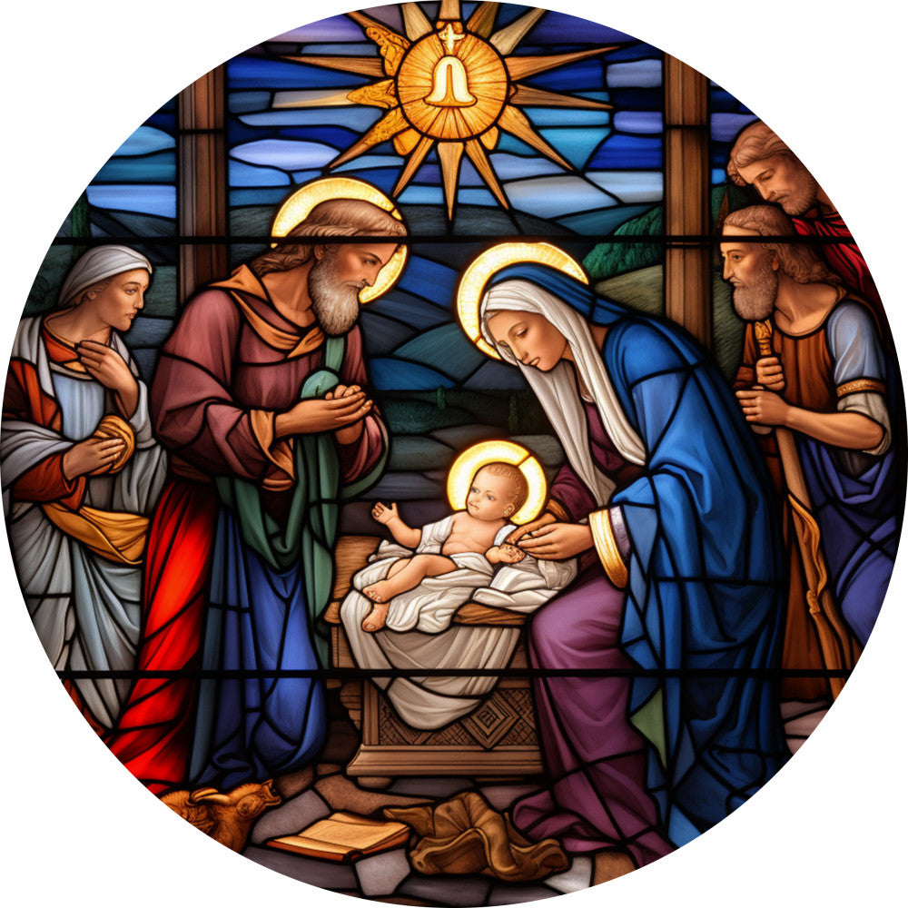 Nativity Christmas Ornaments Fabric Panel 10