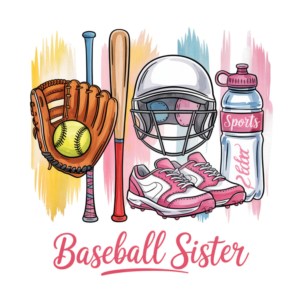 Baseball Brushstroke Fabric Panel 9