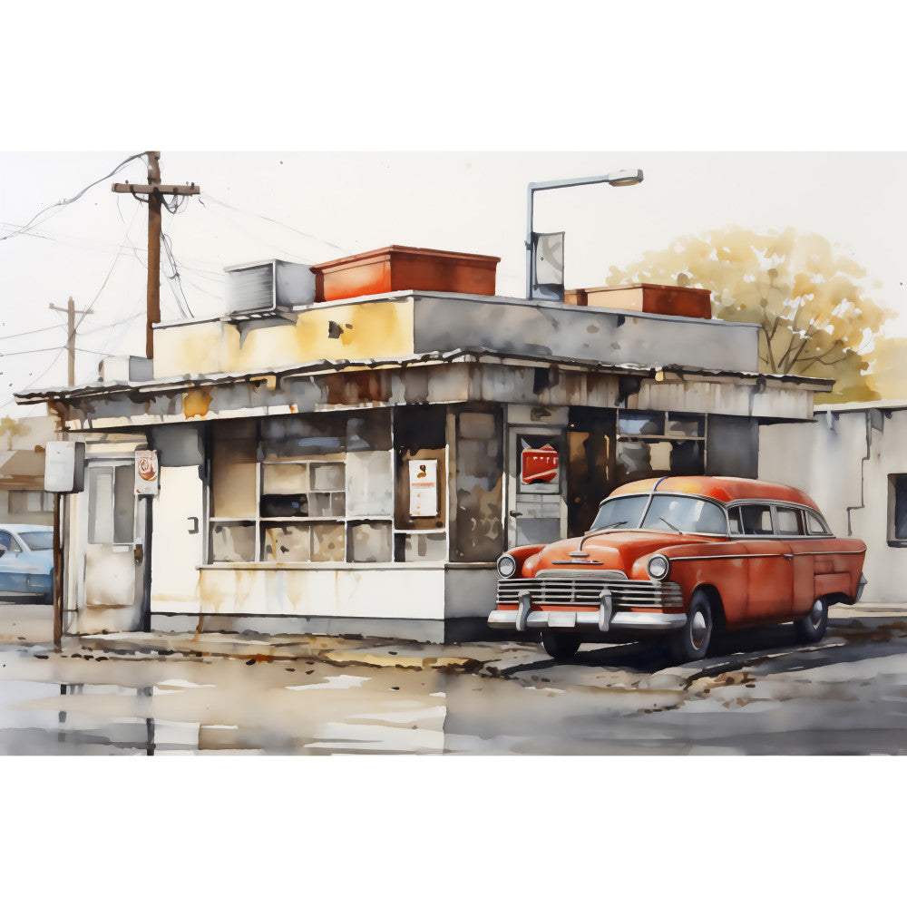 Retro Diner Fabric Panel 11
