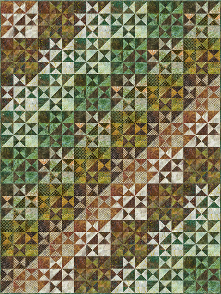 Splashy Split Stars Quilt Pattern